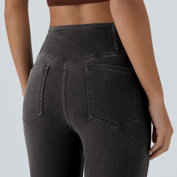 Halara Flex High Waisted Crossover Pocket Washed Casual Jeans, XS Regular - Picture 5 of 8